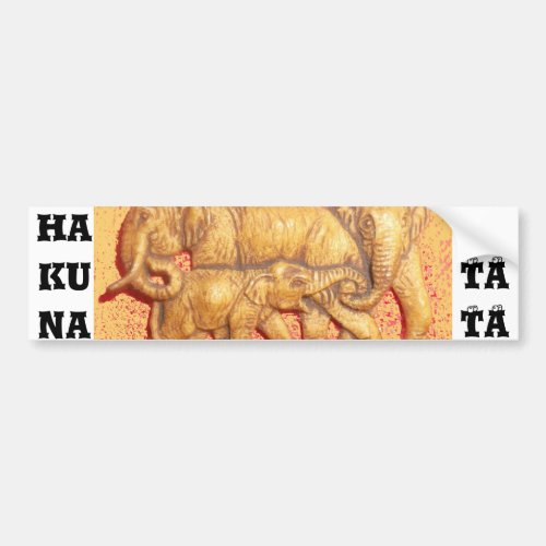 Endangered African Mara Elephants Bumper Sticker