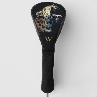 Endangered Amur Leopard Photo Monogram Initial 