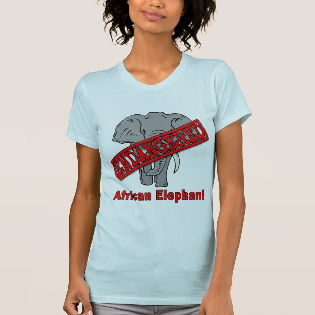 Endangered Animal African Elephant T-Shirt (Front)