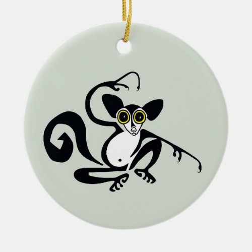 Endangered animal _ AYE_AYE _Wildlife _ Primate Ceramic Ornament