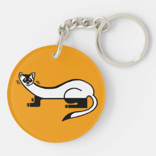 Endangered animal -Black-footed FERRET - Nature - Keychain