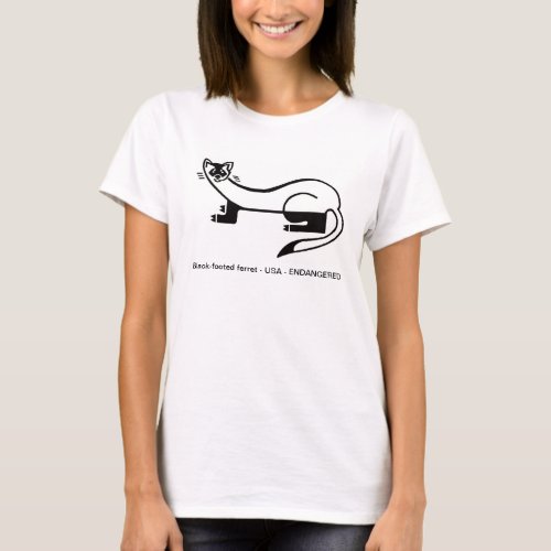 Endangered animal _ Black_footed FERRET _Womens T_Shirt