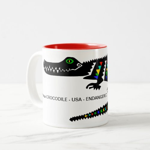 Endangered animal Cool American CROCODILE _ Nature Two_Tone Coffee Mug