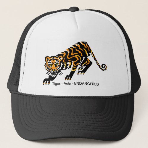 Endangered animal _Cool graphic TIGER  _ Nature Trucker Hat