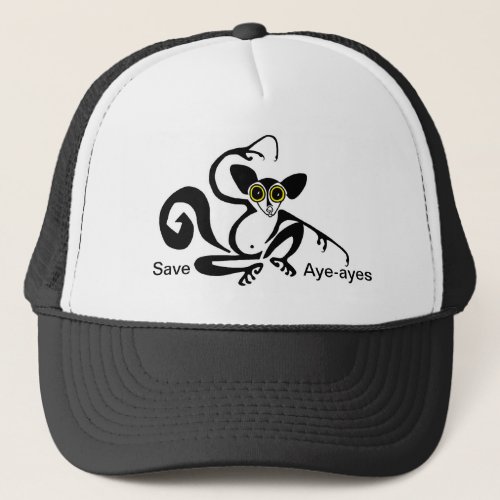 Endangered animal _ Cool Save AYE_AYES _Nature Trucker Hat