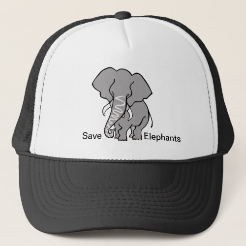 Endangered animal _ Cool Save ELEPHANTS _Nature _ Trucker Hat