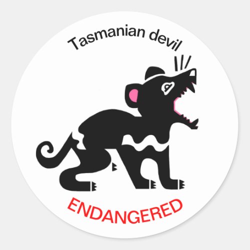 Endangered animal _Cool Tasmanian DEVIL _ Wildlife Classic Round Sticker