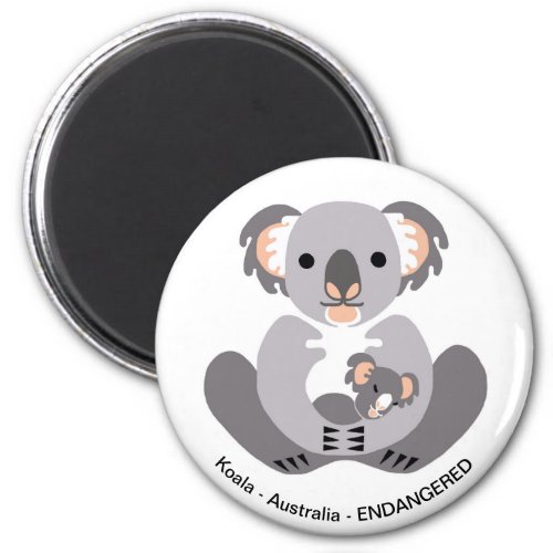 Endangered animal _ Cute  KOALA _ Marsupial _  Magnet