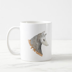 Endangered Animal Friend Wolves Watercolor Wolf Coffee Mug