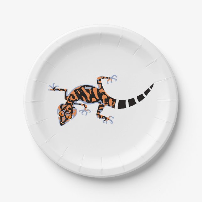 Endangered animal - GECKO - Wildlife- Party Paper Plates (Front)