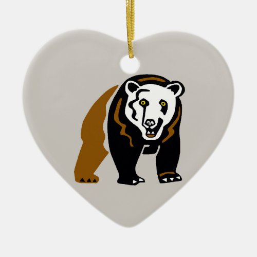 Endangered animal _  Grizzly BEAR _Wildlife _ Ceramic Ornament