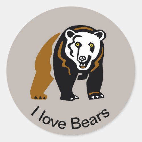 Endangered animal _  I love BEARS  _Wildlife _  Classic Round Sticker