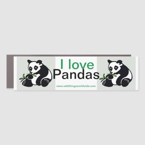 Endangered animal _ I love PANDAS _ Animal lover _ Car Magnet