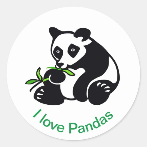 Endangered animal _  I love PANDAS _ Wildlife _  Classic Round Sticker