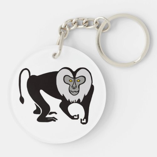 Endangered animal  Lion_tailed_ MACAQUE _Wildlife  Keychain