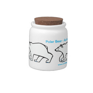 Endangered animal. - POLAR BEAR - Arctic wildlife  Candy Jar