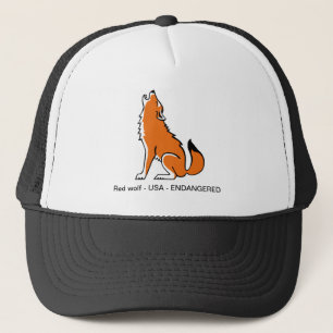 Endangered animal - Red WOLF -  Wildlife warrior - Trucker Hat