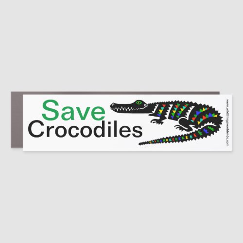 Endangered animal _  Save CROCODILES  _ Nature _ Car Magnet