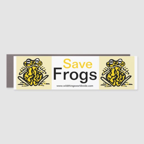 Endangered animal _ Save FROGS _ Wildlife _  Car Magnet