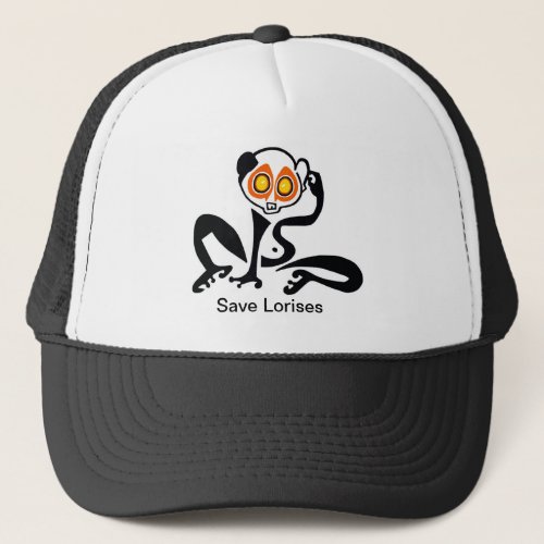 Endangered animal  _ Save LORISES _ trucker hat