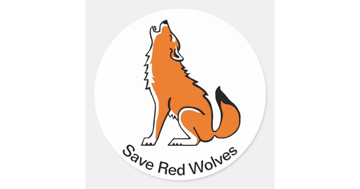 Endangered animal - Save Red WOLVES - Wildlife-USA Classic Round ...