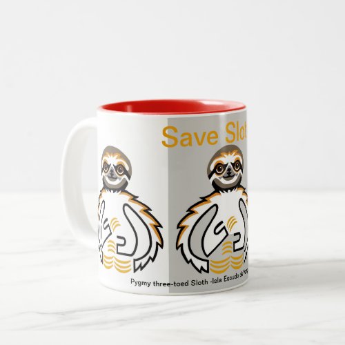 Endangered animal_ Save SLOTHS _ Wildlife _ Nature Two_Tone Coffee Mug