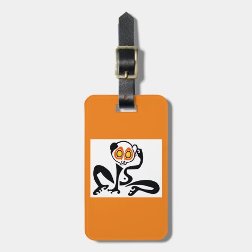 Endangered animal _ Slow LORIS _ Orange Luggage Tag