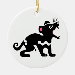 Endangered animal - TASMANIAN DEVIL- Marsupial - Ceramic Ornament