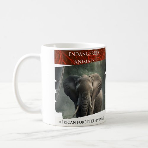 Endangered Animals _ African Forest Elephant Coffee Mug