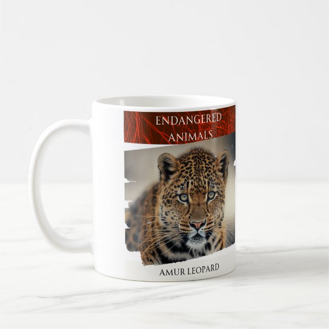 Endangered Animals - Amur Leopard Coffee Mug (Left)