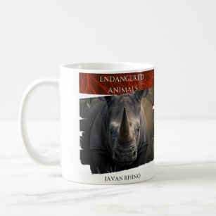 Endangered Animals - Javan Rhino Coffee Mug