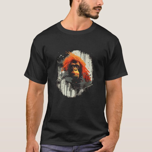 Endangered Animals Save The Sumatran Orangutan T-Shirt (Front)