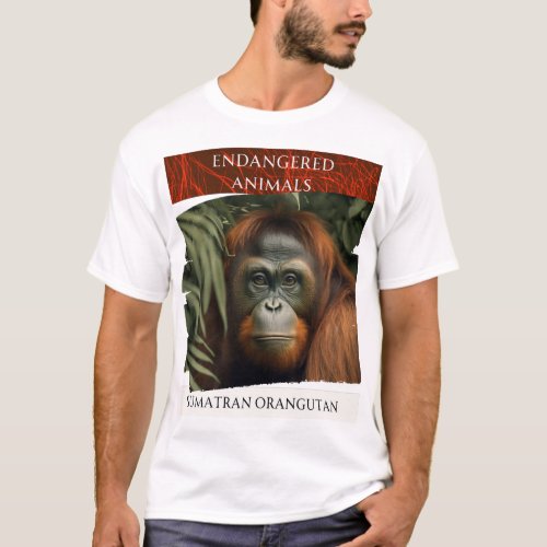 Endangered Animals _ Sumatran Orangutan T_Shirt