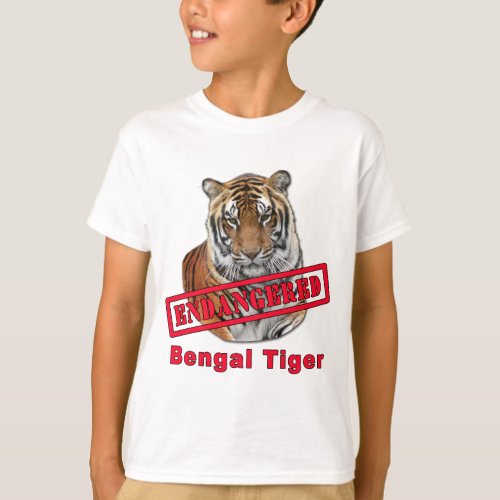 Endangered Bengal Tiger  Products T_Shirt