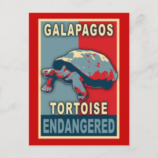 Endangered Galapagos Tortoise Pop Art Tshirts Postcard