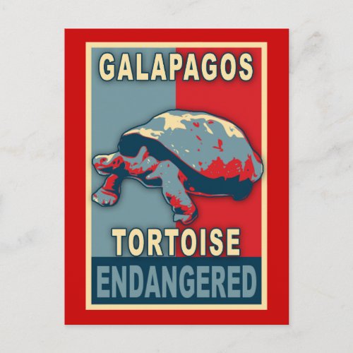 Endangered Galapagos Tortoise Pop Art Tshirts Postcard