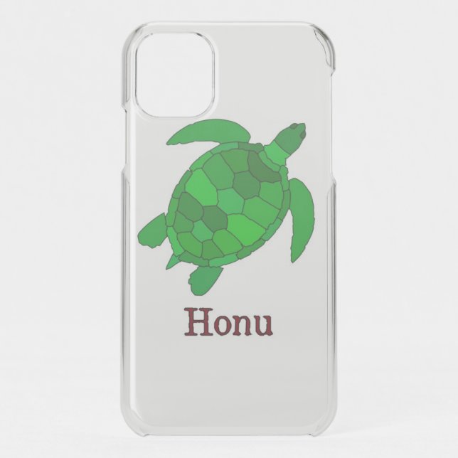 Endangered Green Hawaiian Sea Turtle Uncommon iPho Uncommon iPhone Case (Back)