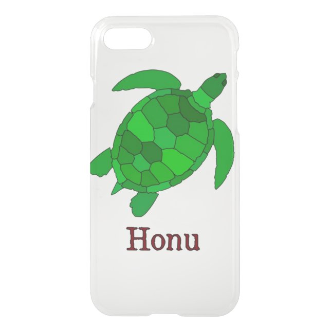 Endangered Green Hawaiian Sea Turtle Uncommon iPhone Case (Back)