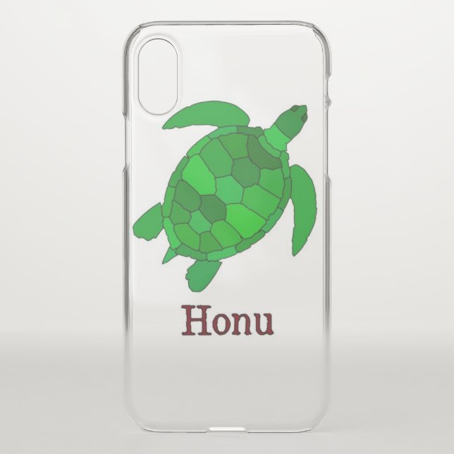 Endangered Green Hawaiian Sea Turtle Uncommon iPhone Case (Back)