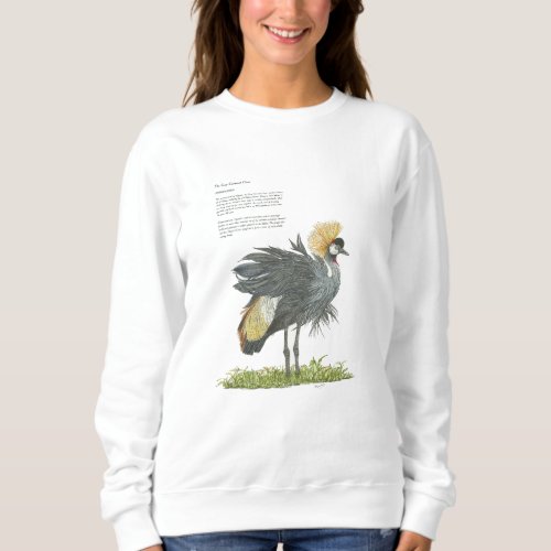 Endangered Grey Crowned Crane Sweatshirt