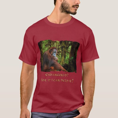 Endangered Orangutans Primate Wildlife Art T_Shirt