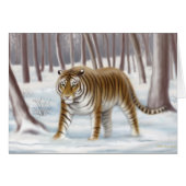 Endangered Siberian Tiger Card (Front Horizontal)