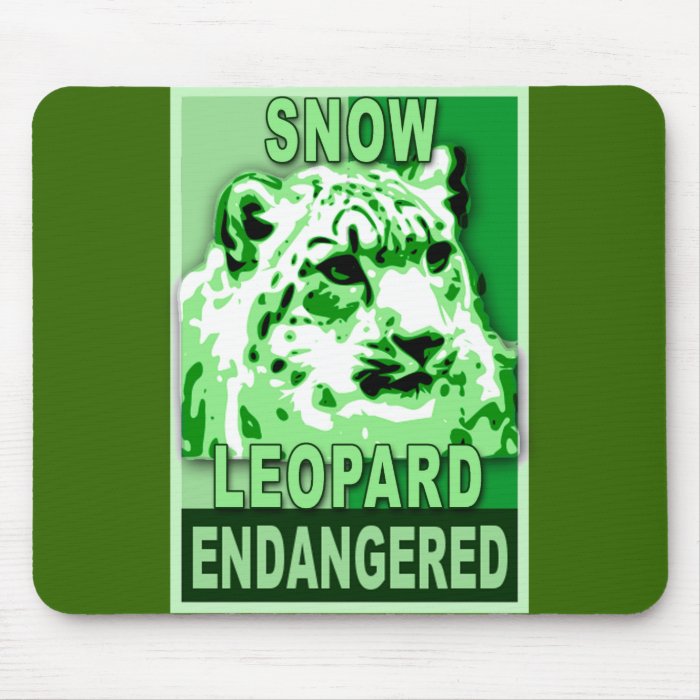 Endangered Snow Leopard Pop Art Tshirts Mousepads