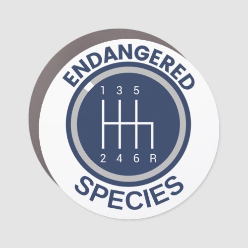 endangered species 5 speed car magnet