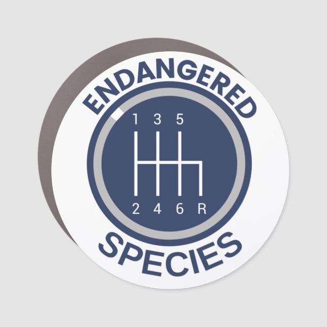 endangered species 5 speed car magnet (Front)