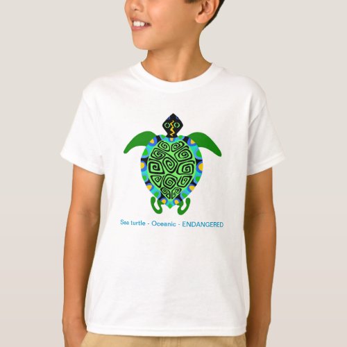 Endangered species _ Cool Green Sea TURTLE _  T_Shirt