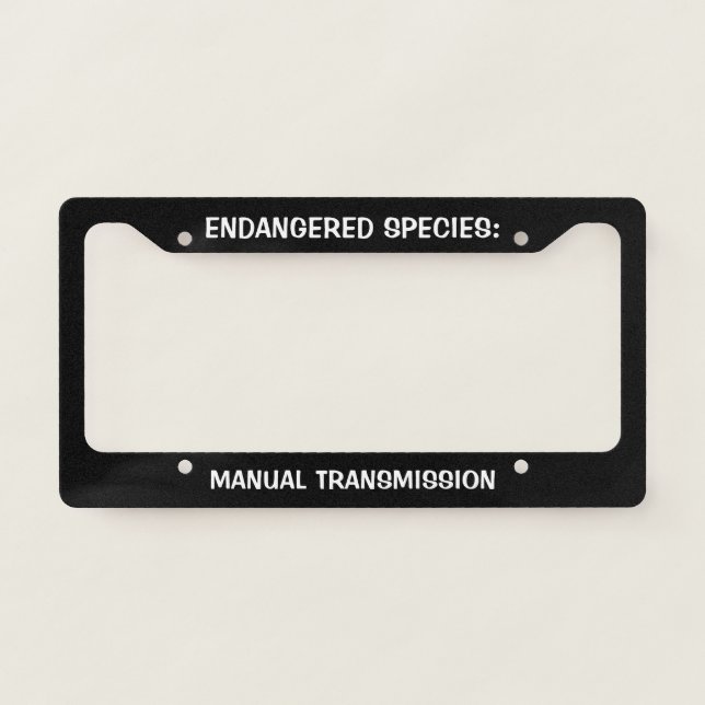 Endangered Species License Plate Frame (Front)