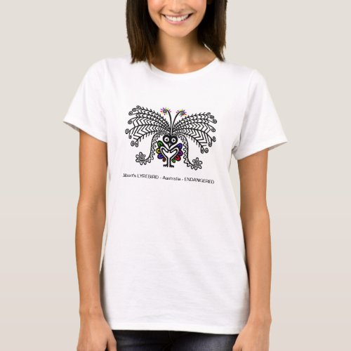 Endangered species LYREBIRD _Womens T_Shirt