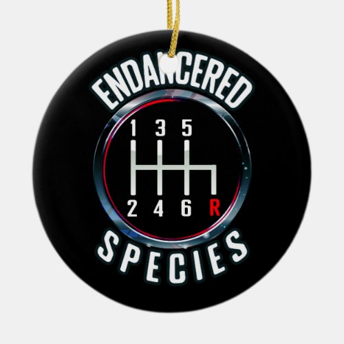 Endangered Species Manual Gearbox Stick Shift 6 Sp Ceramic Ornament