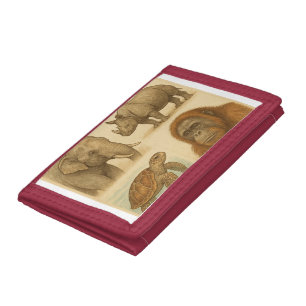 Endangered Species Vintage Illustration Tri-fold Wallet